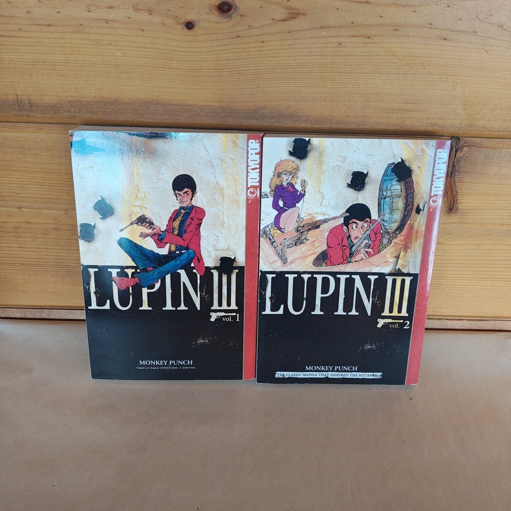 Lupin III The Third 3rd Volume 1 & 2 Manga 2002 TokyoPop Printing‎ Monkey Punch